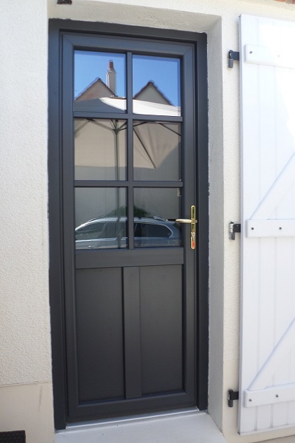 PVC anthracite vitrée